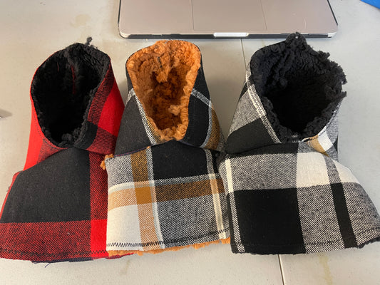 Brown Plaid Sherpa Coat