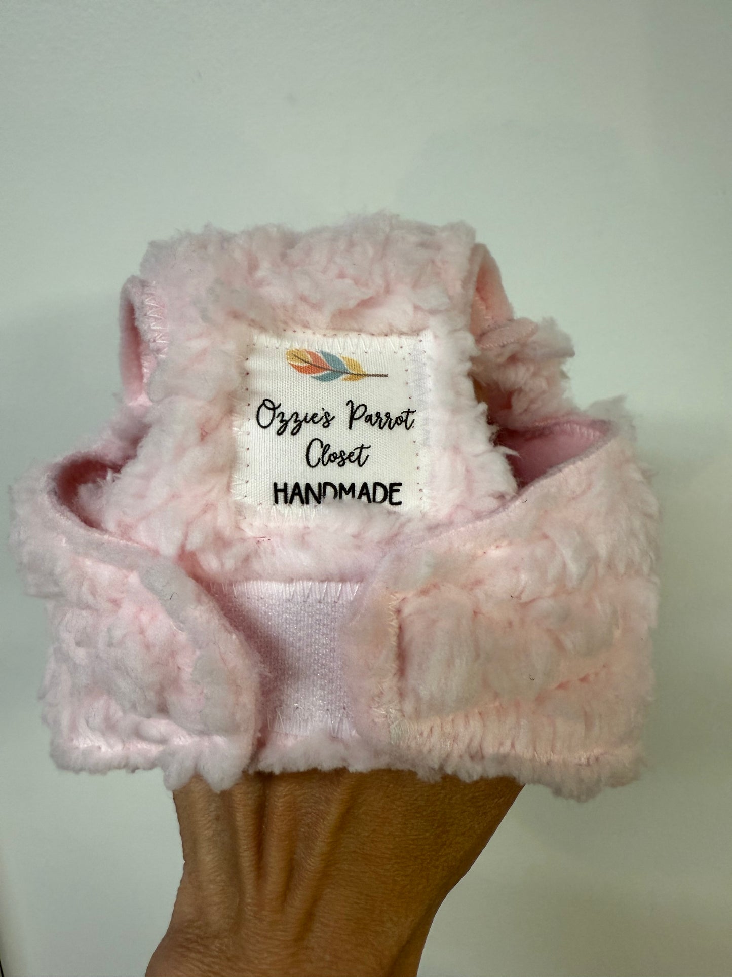 Pink Sherpa with Besties logo